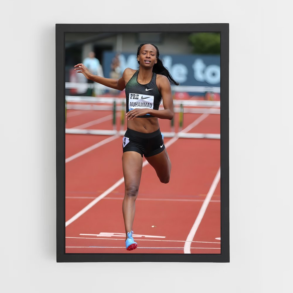 Poster Dalilah de muhammad – affiche Athlétisme (vue 2)